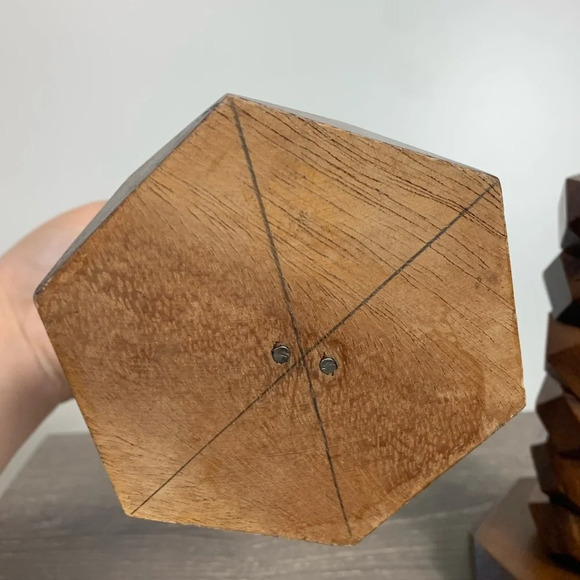 MCM wooden napkin rings - set of 12 - wood napkin holders w Stands Philippines - Picture 4 of 12